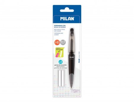 LAPISEIRA MILAN CAPSULE SLIM 0,5 MM + 2 RECARGAS DE BORRACHA