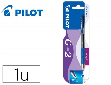 ESFEROGRAFICA PILOT G-2 AZUL TINTA GEL RETRATIL APOIO EM BOR