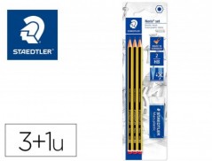 LAPIS DE GRAFITE STAEDTLER NORIS Nº2 HB BLISTER DE 3 UNIDADE