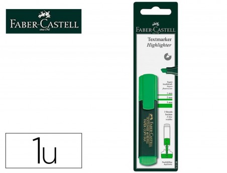 MARCADOR FABER CASTELL FLUORESCENTE TEXTLINER 48-63 VERDE BL