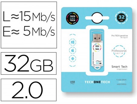 PEN DRIVE USB TECH ONE TECH SERIE PROFISSIONAL TECH BRANCO 3