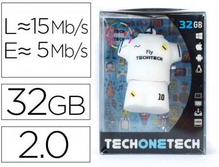 PEN DRIVE USB TECH ONE TECH EQUIPAMENTO FUTEBOL REAL MADRID
