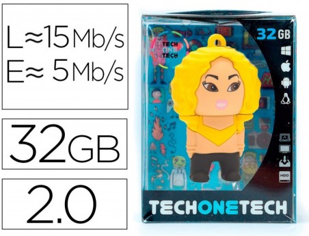 PEN DRIVE USB TECH ONE TECH SHASHA KIRA 32 GB