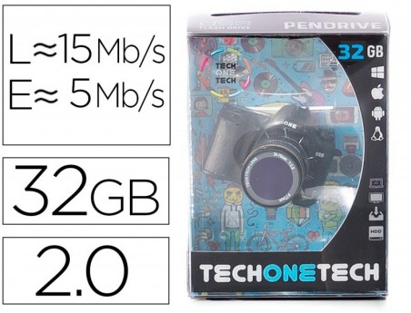PEN DRIVE USB TECH ONE TECH CAMARA FOTOS THE PERFECT ONE 32