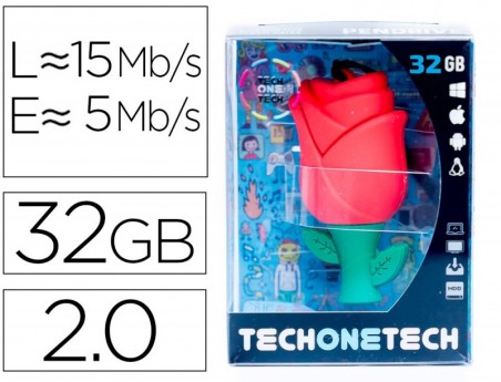 PEN DRIVE USB TECH ONE TECH ROSA ONE 32 GB