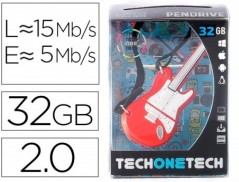 PEN DRIVE USB TECH ONE TECH GUITARRA VERMELHA ONE 32 GB