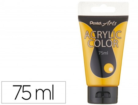 TINTA ACRILICA PENTEL EM TUBO DE 75 ML COR AMARELO ACASTANHA