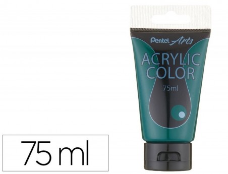 TINTA ACRILICA PENTEL EM TUBO DE 75 ML COR VERDE ESCURO