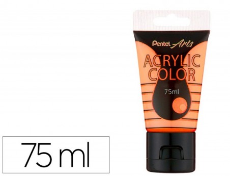 TINTA ACRILICA PENTEL EM TUBO DE 75 ML COR ESPECIAL LARANJA