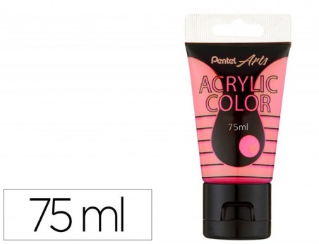 TINTA ACRILICA PENTEL EM TUBO DE 75 ML COR ESPECIAL ROSA FLU