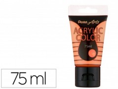 TINTA ACRILICA PENTEL EM TUBO DE 75 ML COR ESPECIAL LARANJA