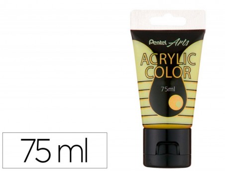TINTA ACRILICA PENTEL EM TUBO DE 75 ML COR ESPECIAL AMARELO