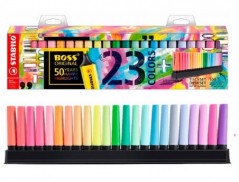 MARCADOR STABILO BOSS FLUORESCENTE 70 DESKSET ESTOJO DE 23 U