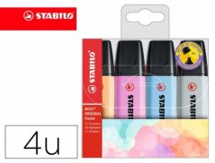 MARCADOR STABILO BOSS FLUORESCENTE 70 PASTEL ESTOJO DE 4 UNI