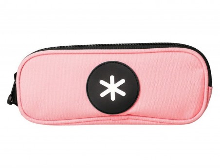 ESTOJO ESCOLAR ANTARTIK DUPLO FECHO COR CORAL 210X60X80 MM