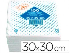 GUARDANAPOS DE ALGODAO, 30X30 CM., PACK 100 - 1
