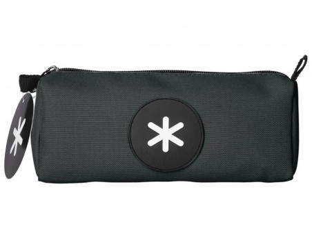 ESTOJO ESCOLAR ANTARTIK ESTREITO COR PRETO 210X70X80 MM