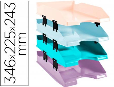 TABULEIRO DE SECRETARIA EXACOMPTA AQUAREL SET DE 4 BANDEJAS