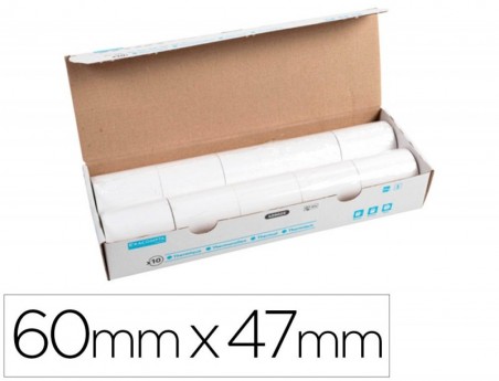 10un ROLO CALCULADORA EXACOMPTA TERMICO 60 MM X 47 MM 55 G/M