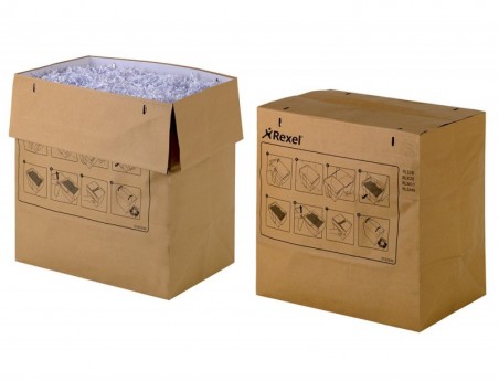 BOLSA DE RESIDUOS REXEL RECICLAVEL PARA DESTRUIDORA AUTO+ 75