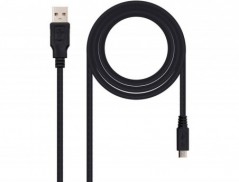 CABO USB NANOCABLE 2.0 TIPO A/M-MICRO USB B/M COR PRETO COMP