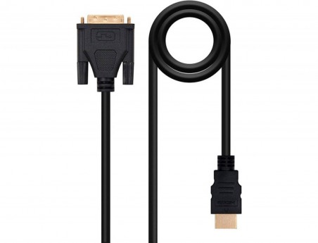 CABO DVI NANOCABLE A HDMI DVI18+1/M-HDMI A/M COR PRETO COMPR