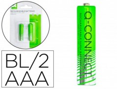 PILHA Q-CONNECT ALCALINA AAA RECARREGAVEL BLISTER DE 2 UNIDA