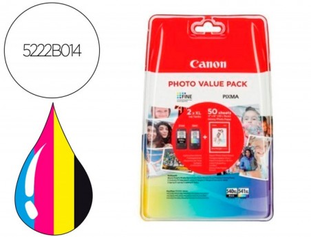 TINTEIRO CANON PHOTO VALUE PACK PRETO COLOR PG-545XL + CL541