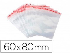 BOLSA PLASTICO AUTO SELADA Q-CONNECT 60X80 MM PACK DE 100 UN