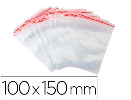 BOLSA PLASTICO AUTO SELADA Q-CONNECT 100X150 MM PACK DE 100