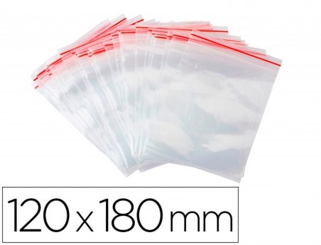 BOLSA PLASTICO AUTO SELADA Q-CONNECT 120X180 MM PACK DE 100