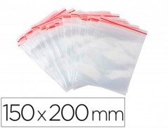 BOLSA PLASTICO AUTO SELADA Q-CONNECT 150X200 MM PACK DE 100