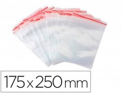 BOLSA PLASTICO AUTO SELADA Q-CONNECT 175X250 MM PACK DE 100