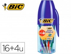 ESFEROGRAFICA BIC CRISTAL MEGA TUBO 16+4 UNIDADES CORES SORT