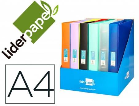 PASTA LIDERPAPEL 4 ANEIS 25 MM MISTOS POLIPROPILENO DIN A4 C