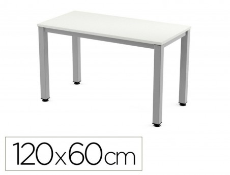 MESA DE ESCRITORIO ROCADA EXECUTIVE 2000AD04 ALUMINIO/BRANCO