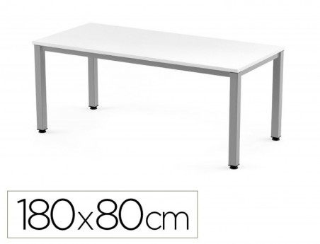 MESA DE ESCRITORIO ROCADA EXECUTIVE 2003AD04 ALUMINIO/BRANCO