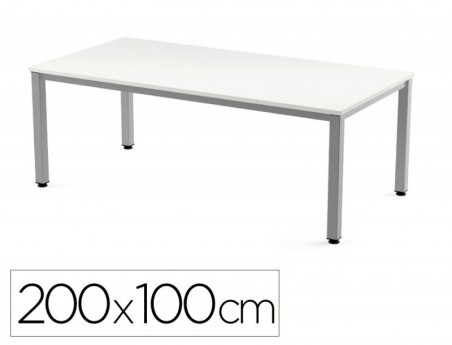 MESA DE ESCRITORIO ROCADA EXECUTIVE 2005AD04 ALUMINIO/BRANCO