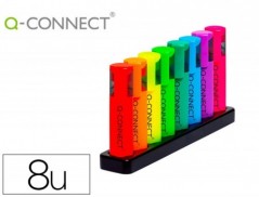 MARCADOR Q-CONNECT FLUORESCENTE NEON PONTA BISELADA ESTOJO D