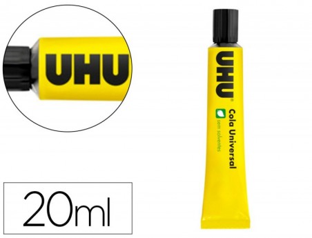 20un COLA UHU UNIVERSAL SEM SOLVENTES 20 ML