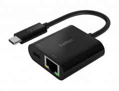 ADAPTADOR BELKIN INC001BTBK USB-C A ETHERNET + CARREGAMENTO