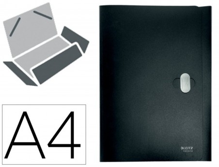 PASTA LEITZ RECYCLE ELASTICOS TRES ABAS DIN A4 POLIPROPILENO