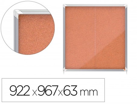 VITRINA DE ANUNCIOS NOBO PREMIUM PLUS CORTIÇA COM PORTA DE C