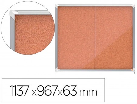 VITRINA DE ANUNCIOS NOBO PREMIUM PLUS CORTIÇA COM PORTA DE C