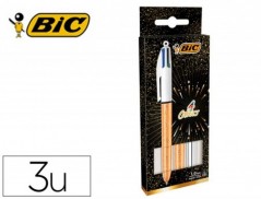 SET OFERTA BIC 50 ANIVERSARIO 2 QUATRO CORES OURO MATE + 1 S