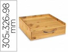 SUPORTE PARA CAPSULAS DE CAFE CEP SILVA BAMBU 1 GAVETA 305X3