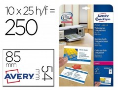 CARTAO DE VISITA AVERY BRANCO ACETINADO 85X54MM LASER IMPRIM