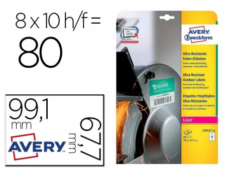 ETIQUETA ADESIVA AVERY POLIETILENO USO INDUSTRIAL PARA IMPRE