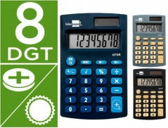 CALCULADORA LIDERPAPEL DE BOLSO XF08 8 DIGITOS SOLAR E PILHA