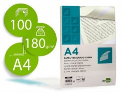 PAPEL VERGE LIDERPAPEL DIN A4 180 GR CREME EMBALAGEM DE 100